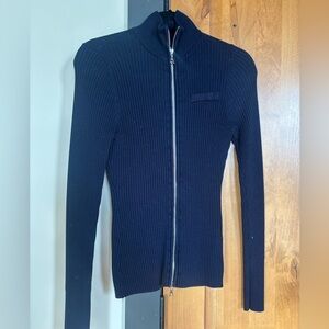 Modern Citizen Deep Blue Ribbed Sweater